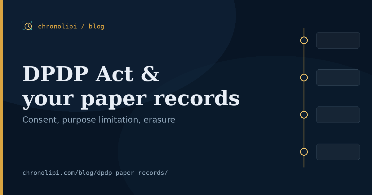 Cover illustration for The DPDP Act and your paper records